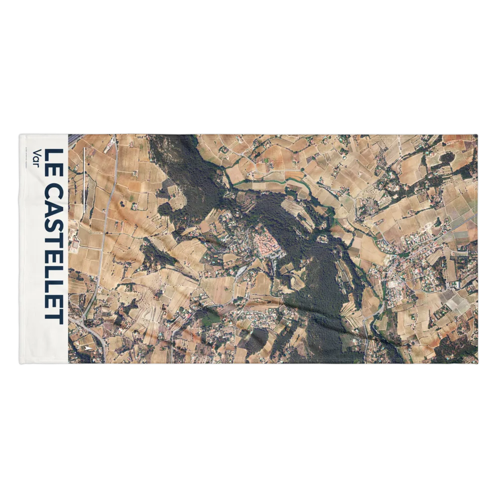 Serviette cartographique — carte de Le Castellet