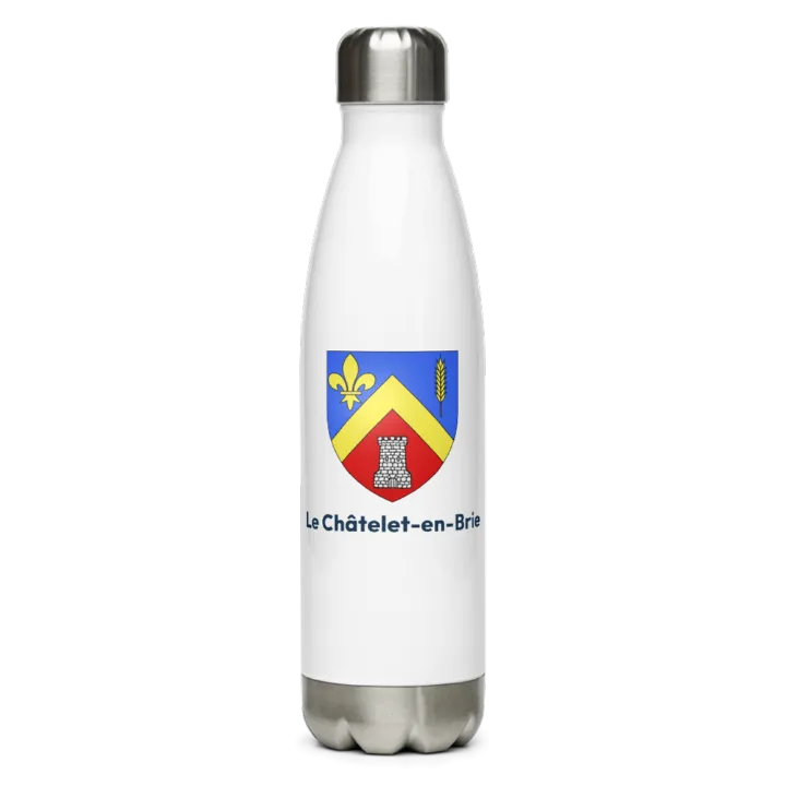 Gourde inox — blason du Châtelet-en-Brie