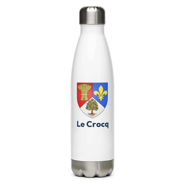 Gourde inox blason de Le Crocq