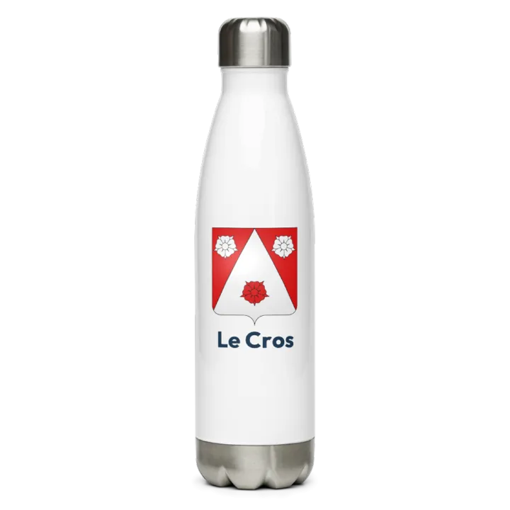 Gourde inox blason de Le Cros
