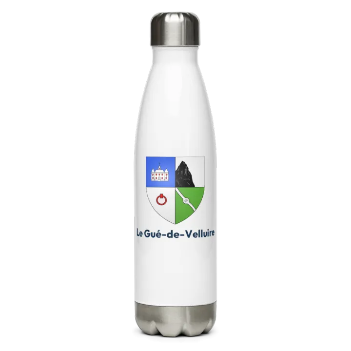 Gourde inox — blason du Gué-de-Velluire
