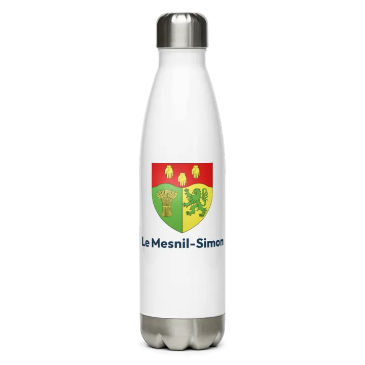 Gourde inox — blason du Mesnil-Simon