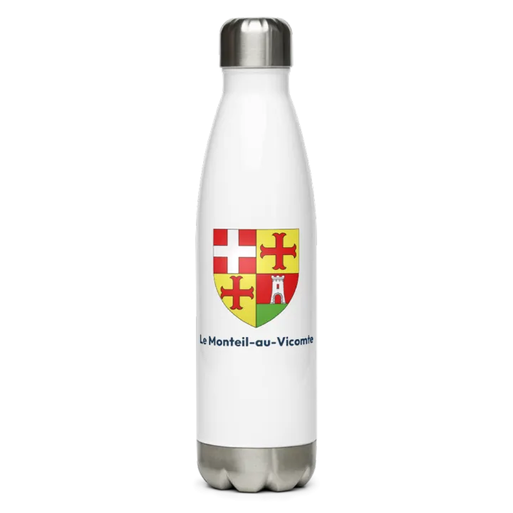 Gourde inox — blason du Monteil-au-Vicomte