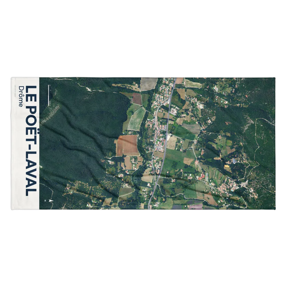 Serviette de plage — vue aérienne du Poët-Laval