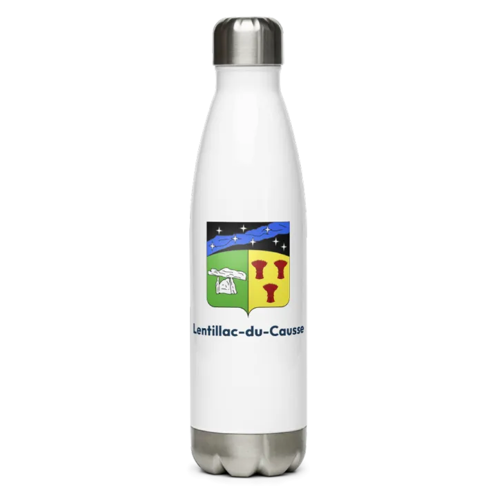 Gourde inox — blason de Lentillac-du-Causse