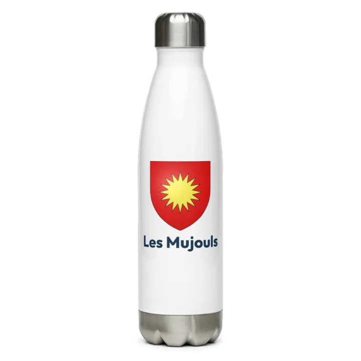 Gourde inox blason de Les Mujouls