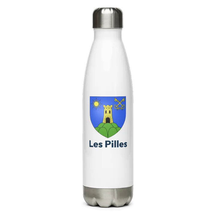 Gourde inox blason de Les Pilles