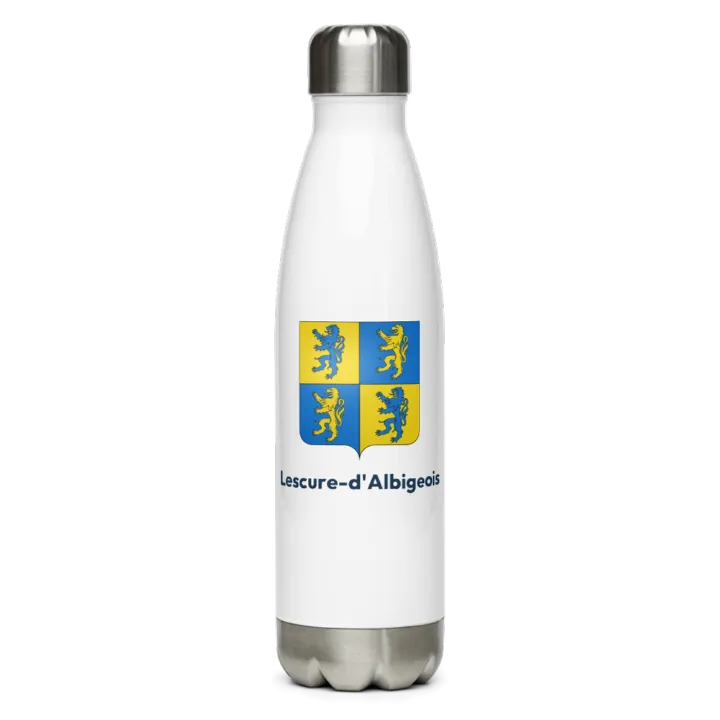 Gourde inox — blason de Lescure-d'Albigeois