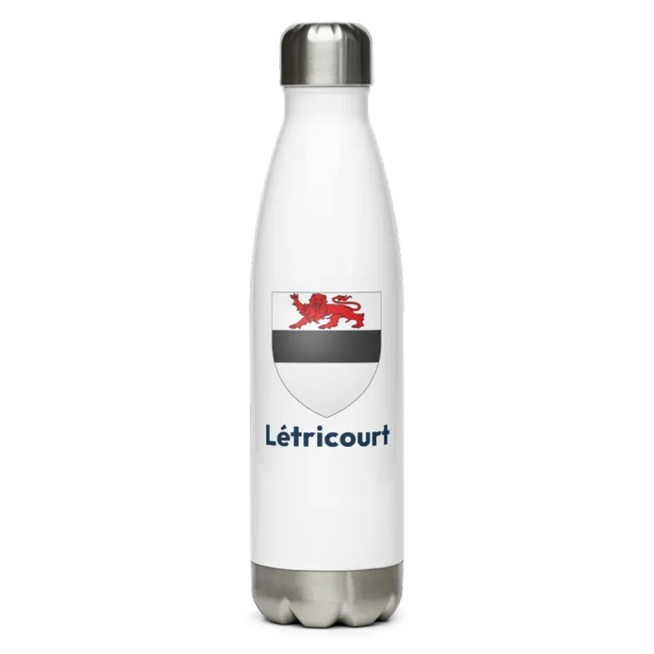 Gourde inox — blason de Létricourt
