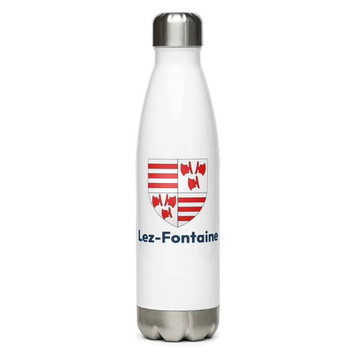 Gourde inox — blason de Lez-Fontaine