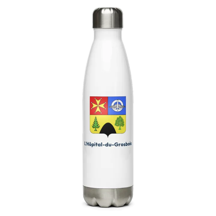 Gourde inox — blason de l'Hôpital-du-Grosbois