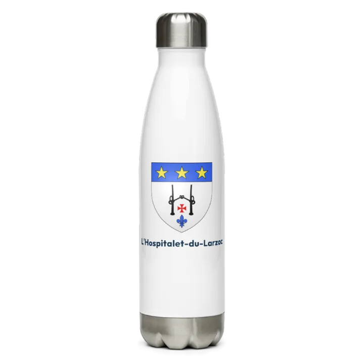 Gourde inox — blason de l'Hospitalet-du-Larzac