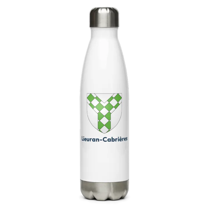 Gourde inox — blason de Lieuran-Cabrières