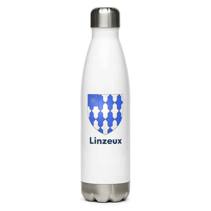Gourde inox — blason de Linzeux