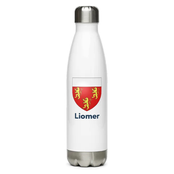 Gourde inox — blason de Liomer