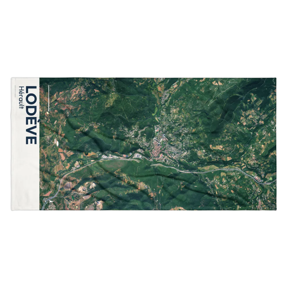 Serviette cartographique — carte de Lodève