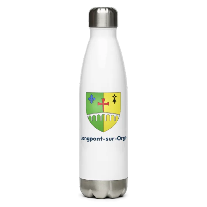 Gourde inox — blason de Longpont-sur-Orge
