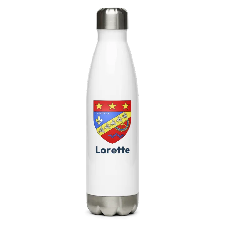 Gourde inox — blason de Lorette