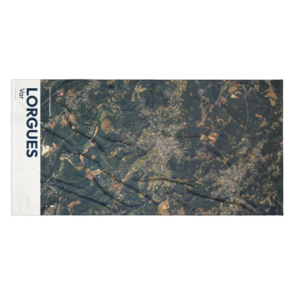 Serviette cartographique — carte de Lorgues