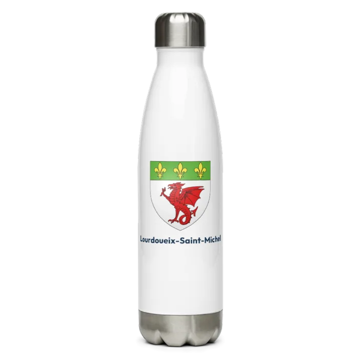 Gourde inox — blason de Lourdoueix-Saint-Michel