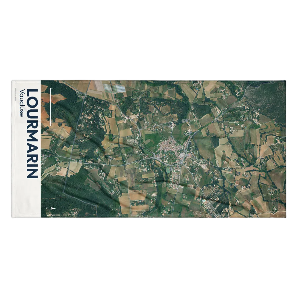 Serviette cartographique — carte de Lourmarin