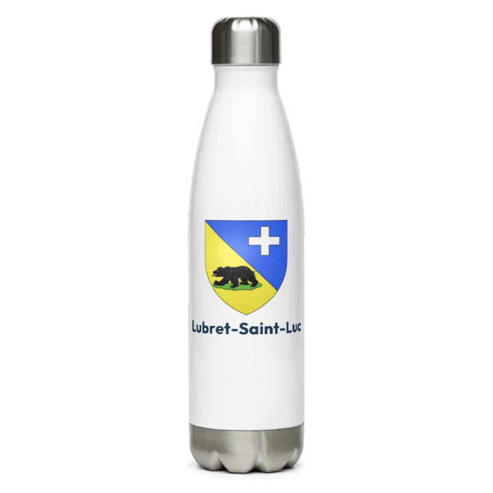Gourde inox — blason de Lubret-Saint-Luc