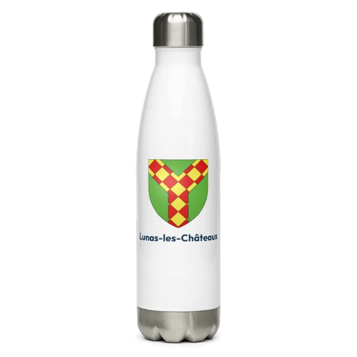 Gourde inox blason de Lunas-les-Châteaux