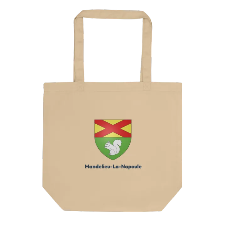 Tote bag coton bio — blason de Mandelieu-la-Napoule