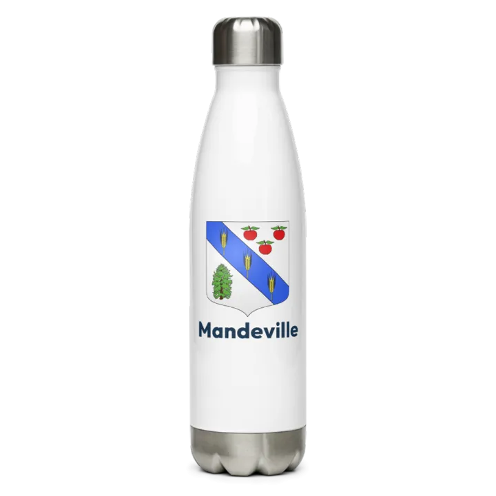 Gourde inox blason de Mandeville
