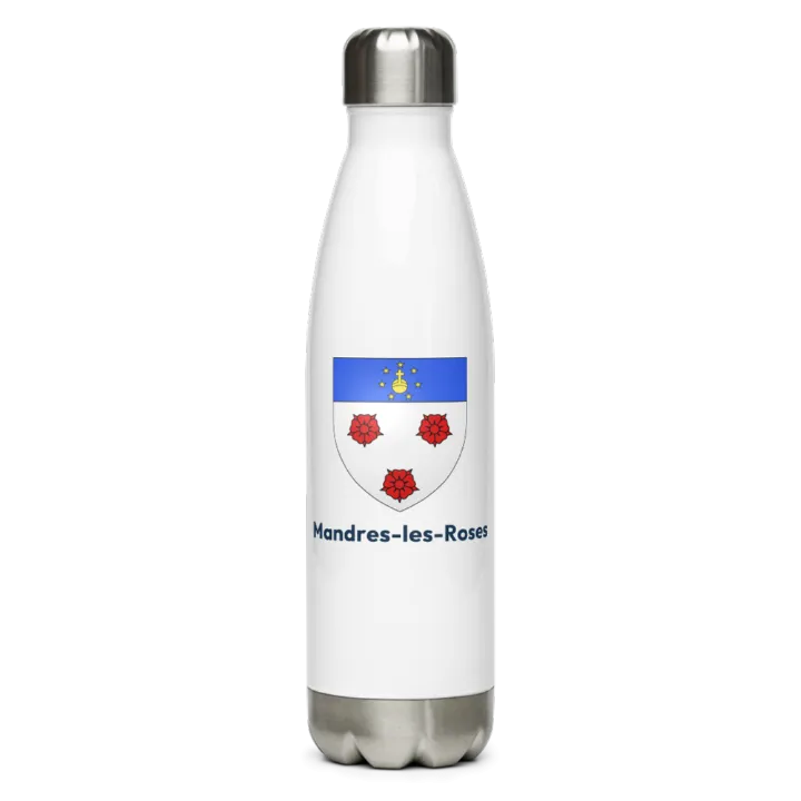 Gourde inox — blason de Mandres-les-Roses