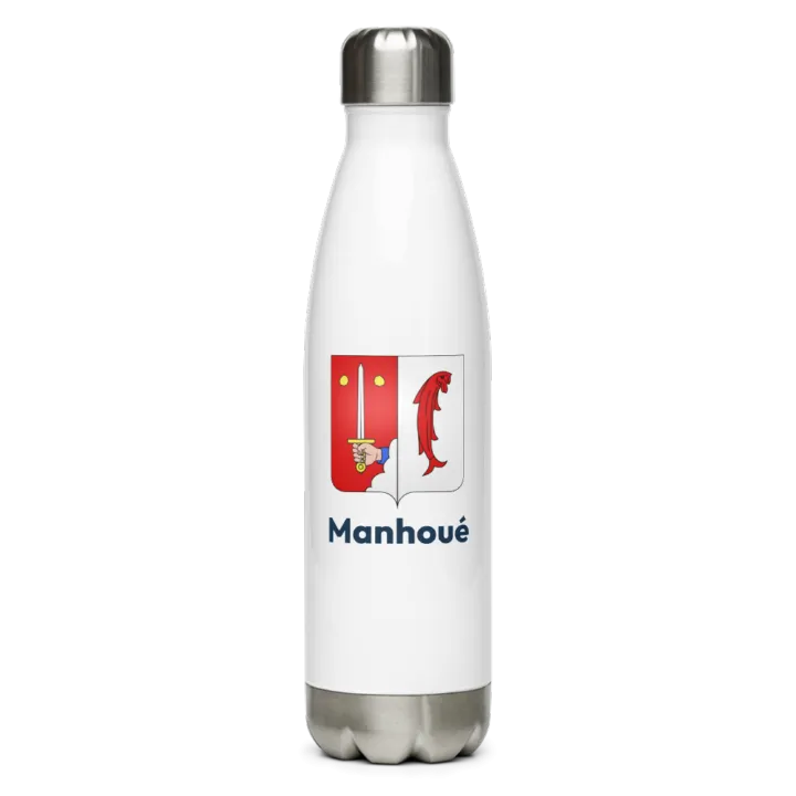 Gourde inox — blason de Manhoué