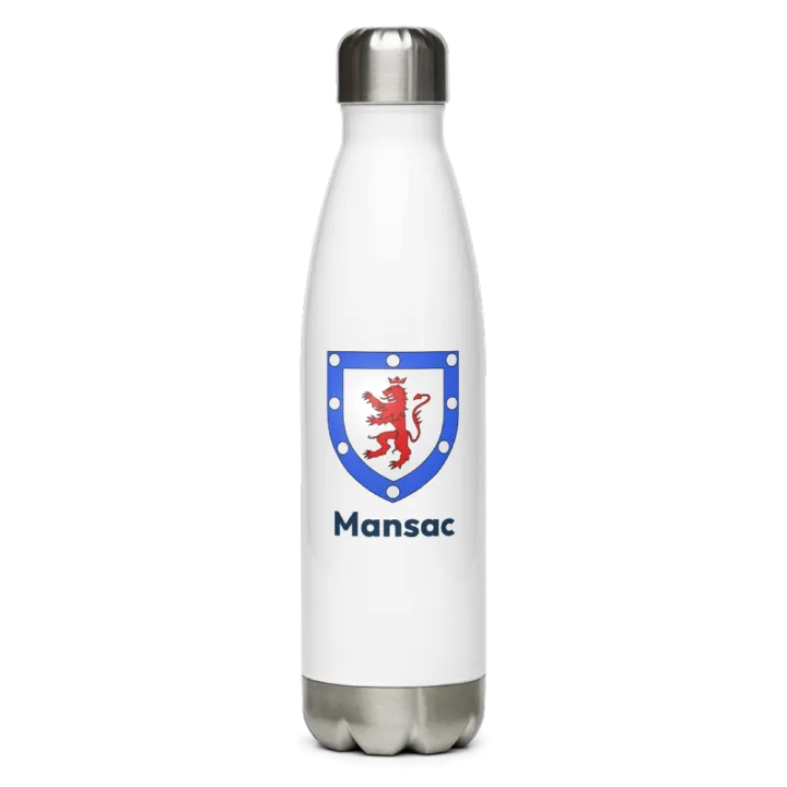 Gourde inox blason de Mansac