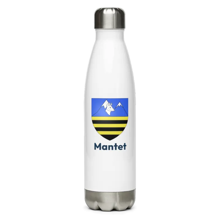 Gourde inox blason de Mantet