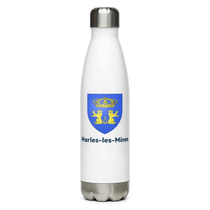 Gourde inox — blason de Marles-les-Mines