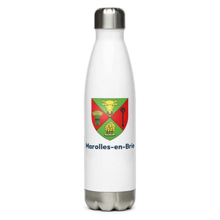 Gourde inox — blason de Marolles-en-Brie