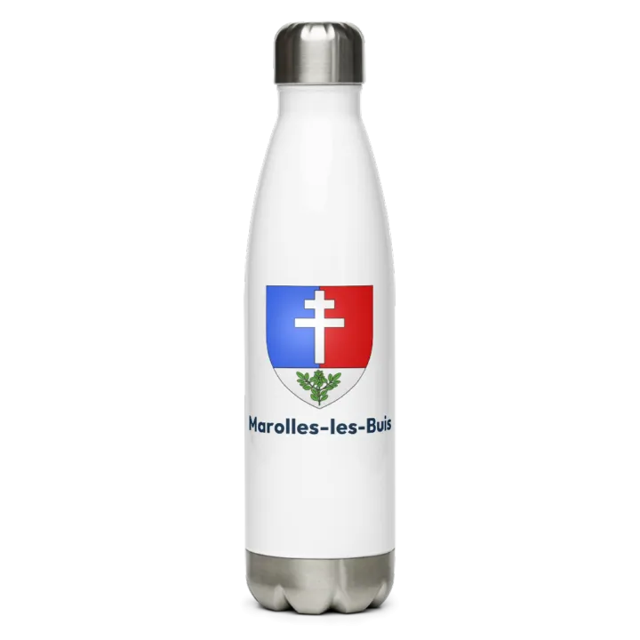 Gourde inox — blason de Marolles-les-Buis