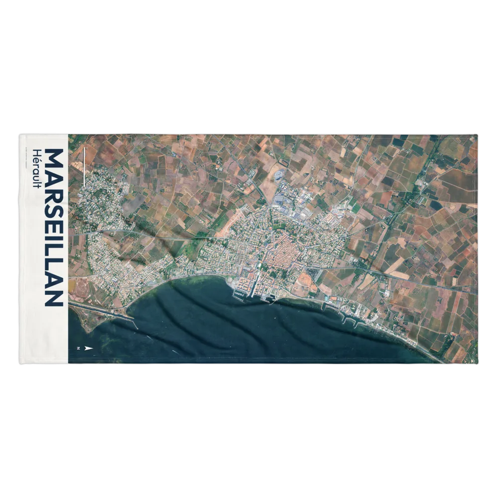 Serviette cartographique — carte de Marseillan