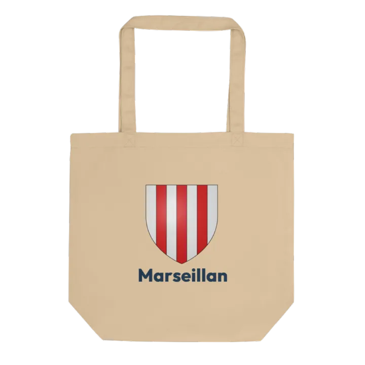 Tote bag coton bio — blason de Marseillan