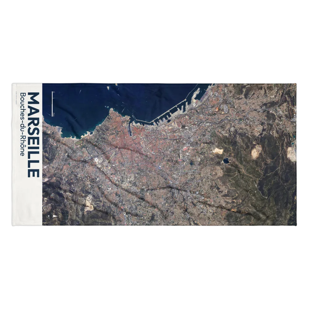 Serviette cartographique — carte de Marseille