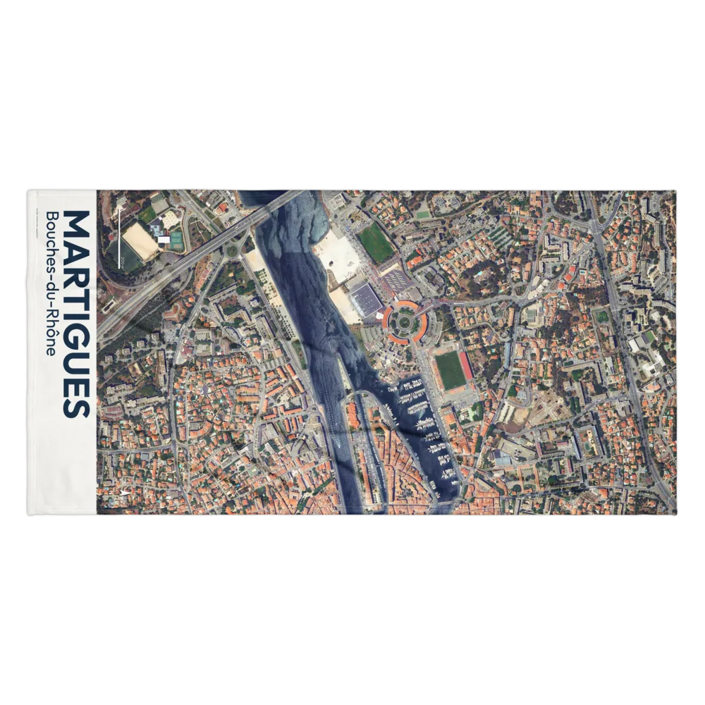 Serviette cartographique — carte de Martigues