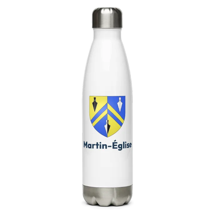Gourde inox — blason de Martin-Église