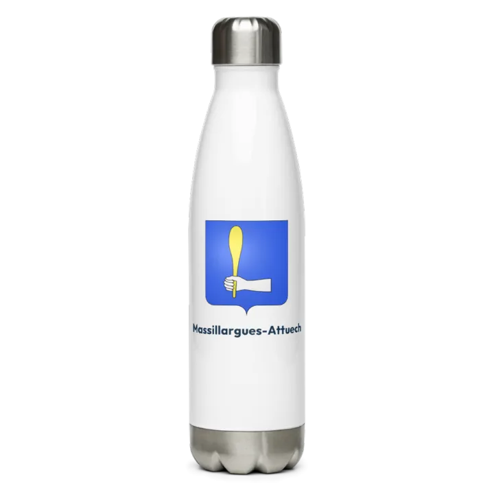 Gourde inox — blason de Massillargues-Attuech
