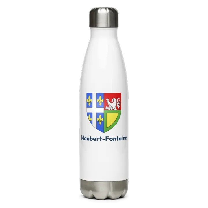 Gourde inox — blason de Maubert-Fontaine