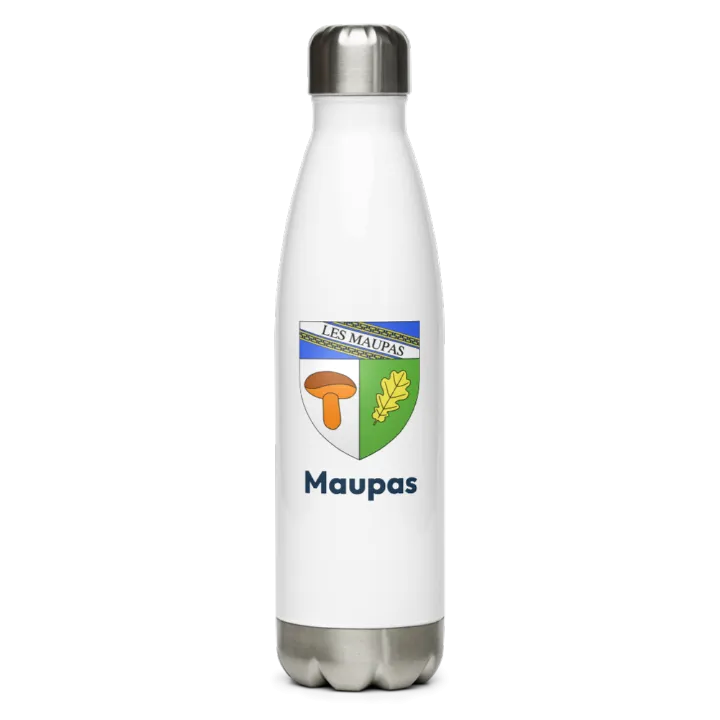 Gourde inox — blason de Maupas