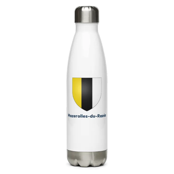 Gourde inox — blason de Mazerolles-du-Razès