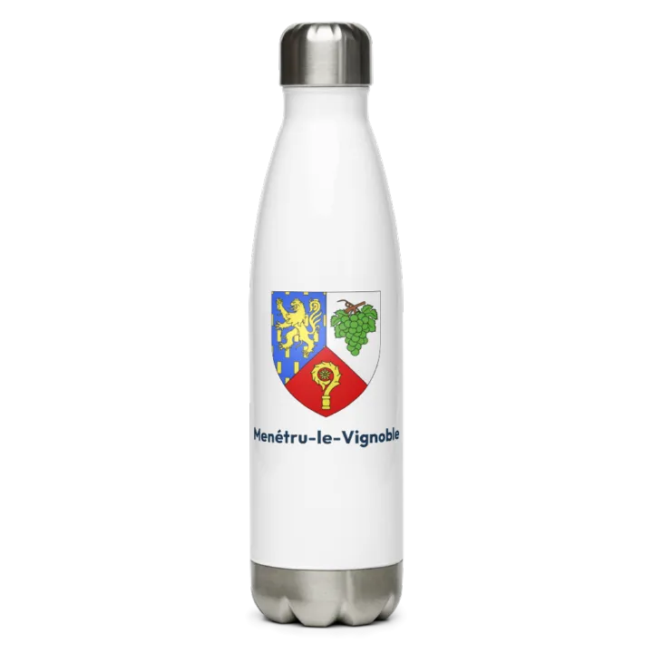 Gourde inox — blason de Menétru-le-Vignoble