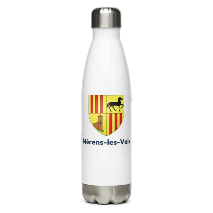 Gourde inox blason de Mérens-les-Vals