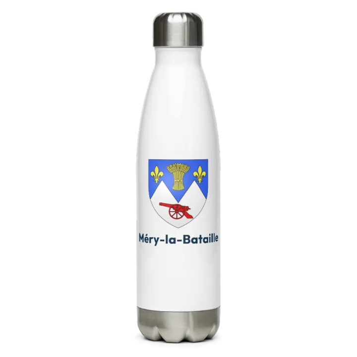 Gourde inox — blason de Méry-la-Bataille