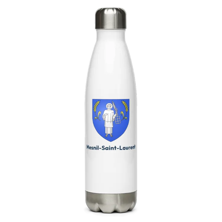 Gourde inox blason de Mesnil-Saint-Laurent