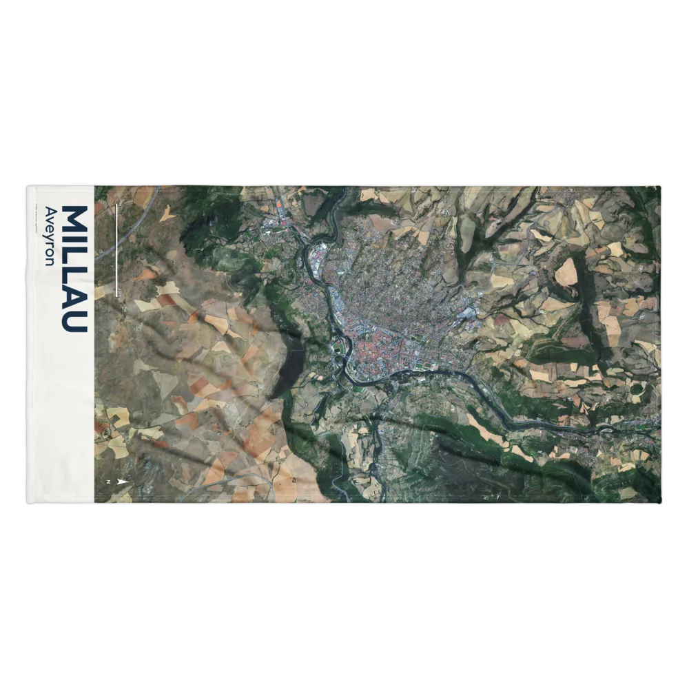 Serviette cartographique — carte de Millau